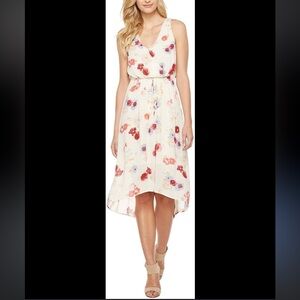 Lucky Brand Cream Floral High-Low Dress